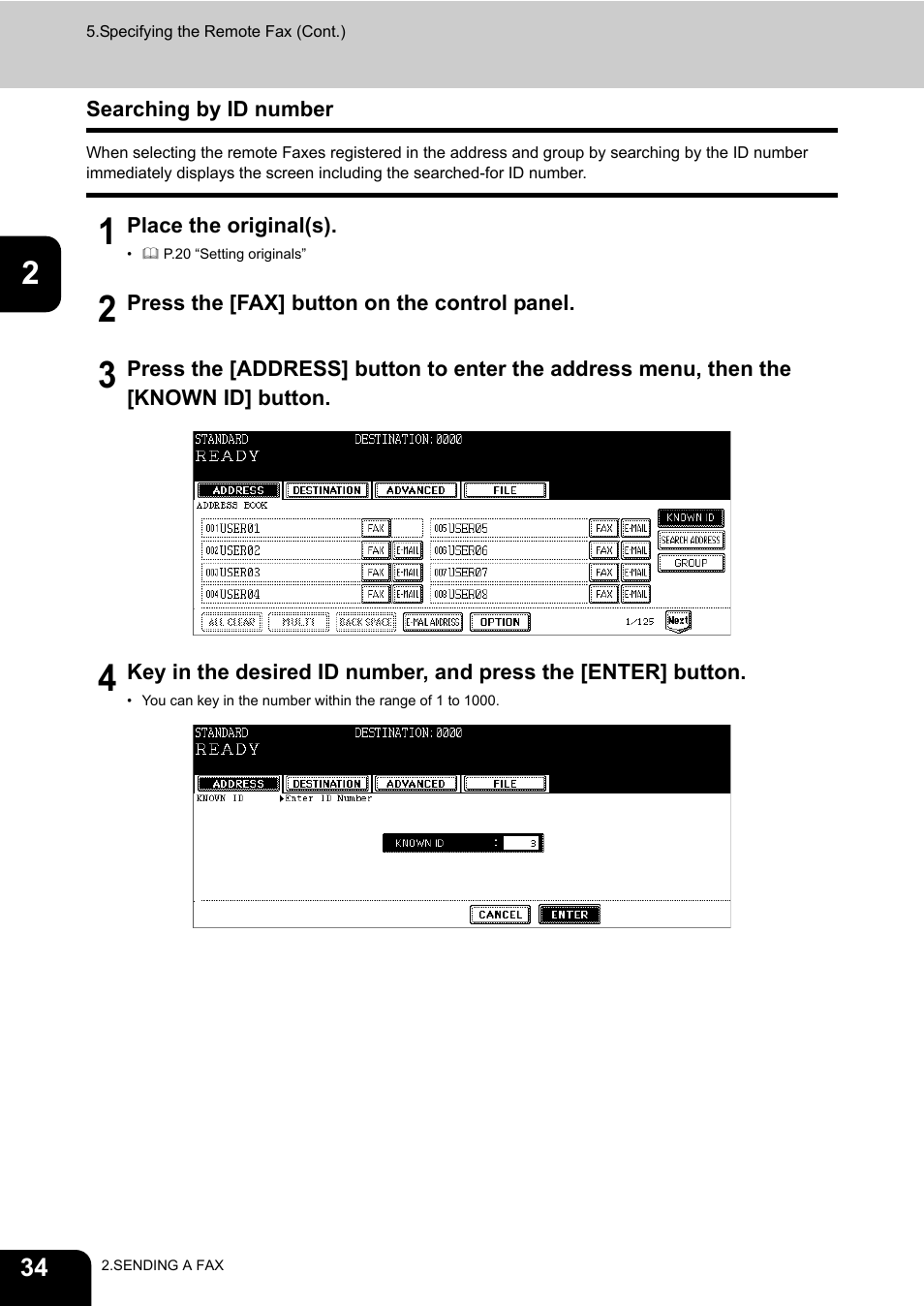 Searching by id number | Oki CX 1145 MFP User Manual | Page 35 / 177