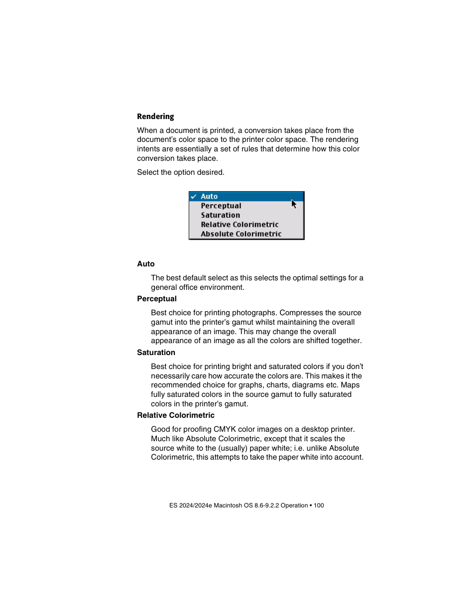 Rendering | Oki 2024/2024e User Manual | Page 100 / 260