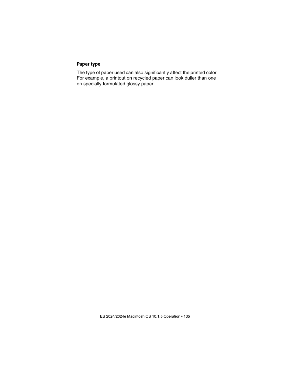 Paper type | Oki 2024/2024e User Manual | Page 135 / 260