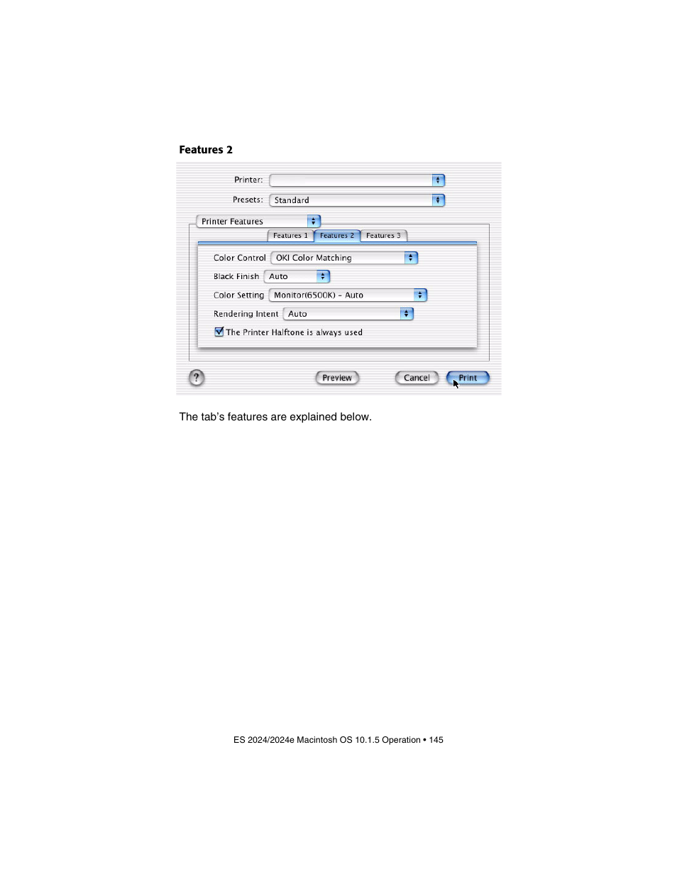 Features 2 | Oki 2024/2024e User Manual | Page 145 / 260