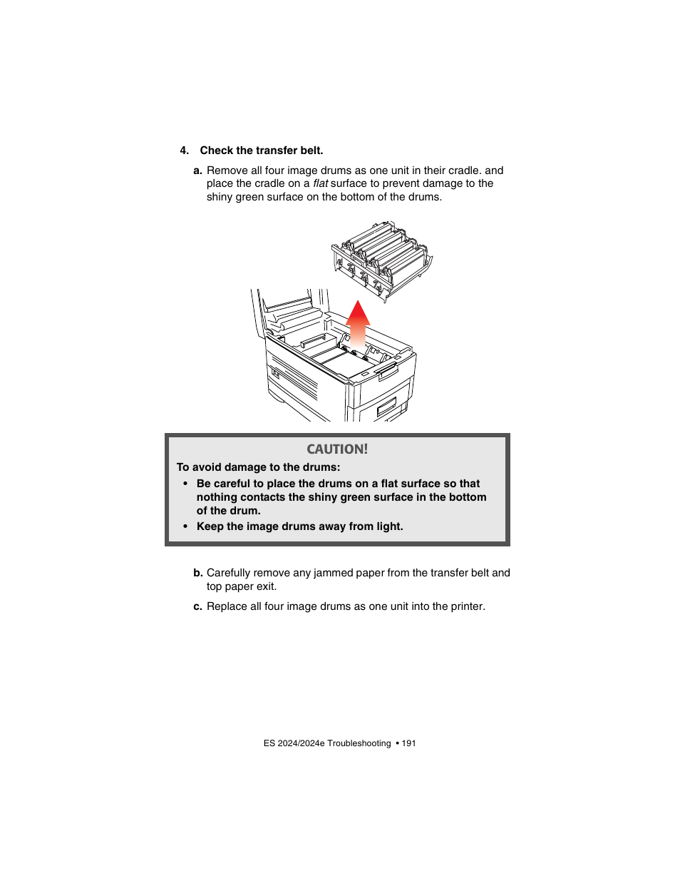 Caution | Oki 2024/2024e User Manual | Page 191 / 260