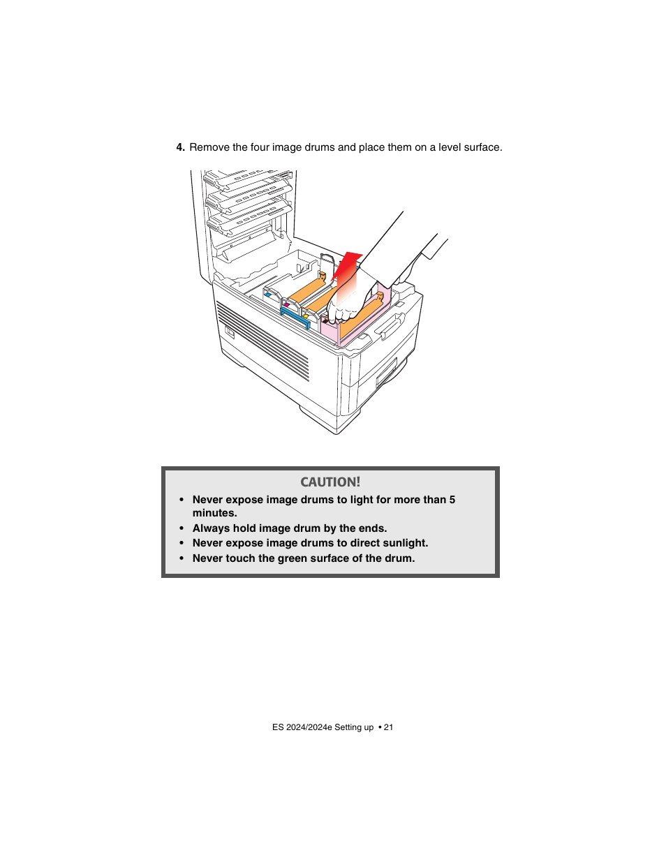 Caution | Oki 2024/2024e User Manual | Page 21 / 260