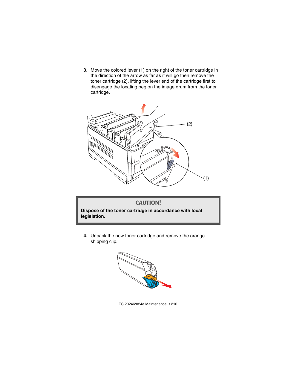 Caution | Oki 2024/2024e User Manual | Page 210 / 260