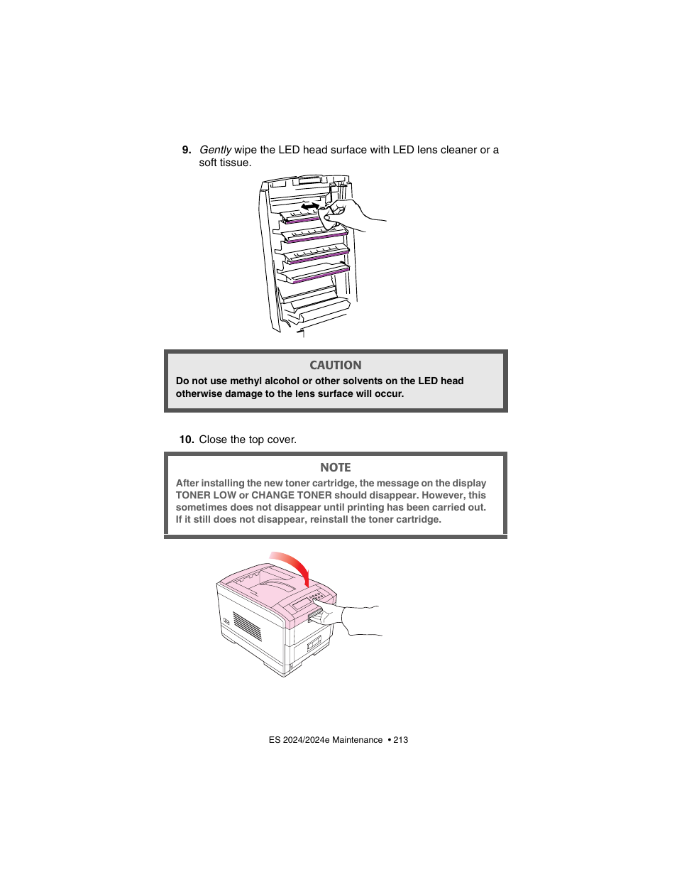 Caution | Oki 2024/2024e User Manual | Page 213 / 260