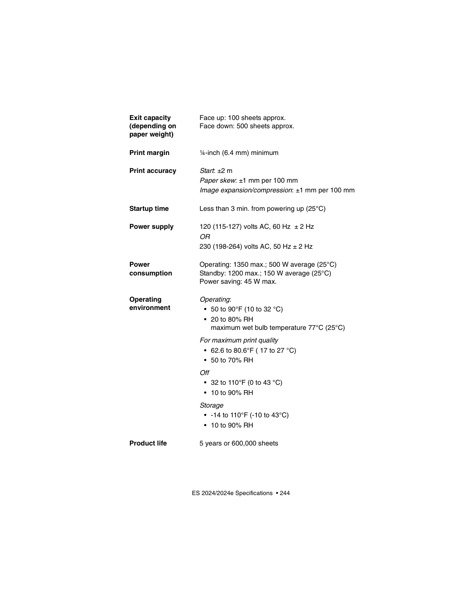 Oki 2024/2024e User Manual | Page 244 / 260