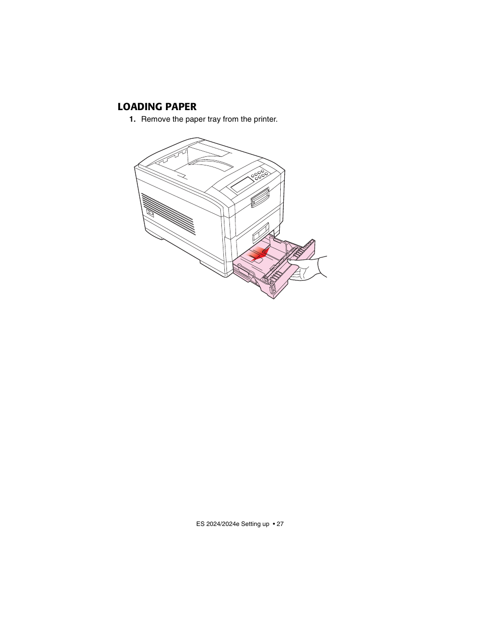 Loading paper | Oki 2024/2024e User Manual | Page 27 / 260