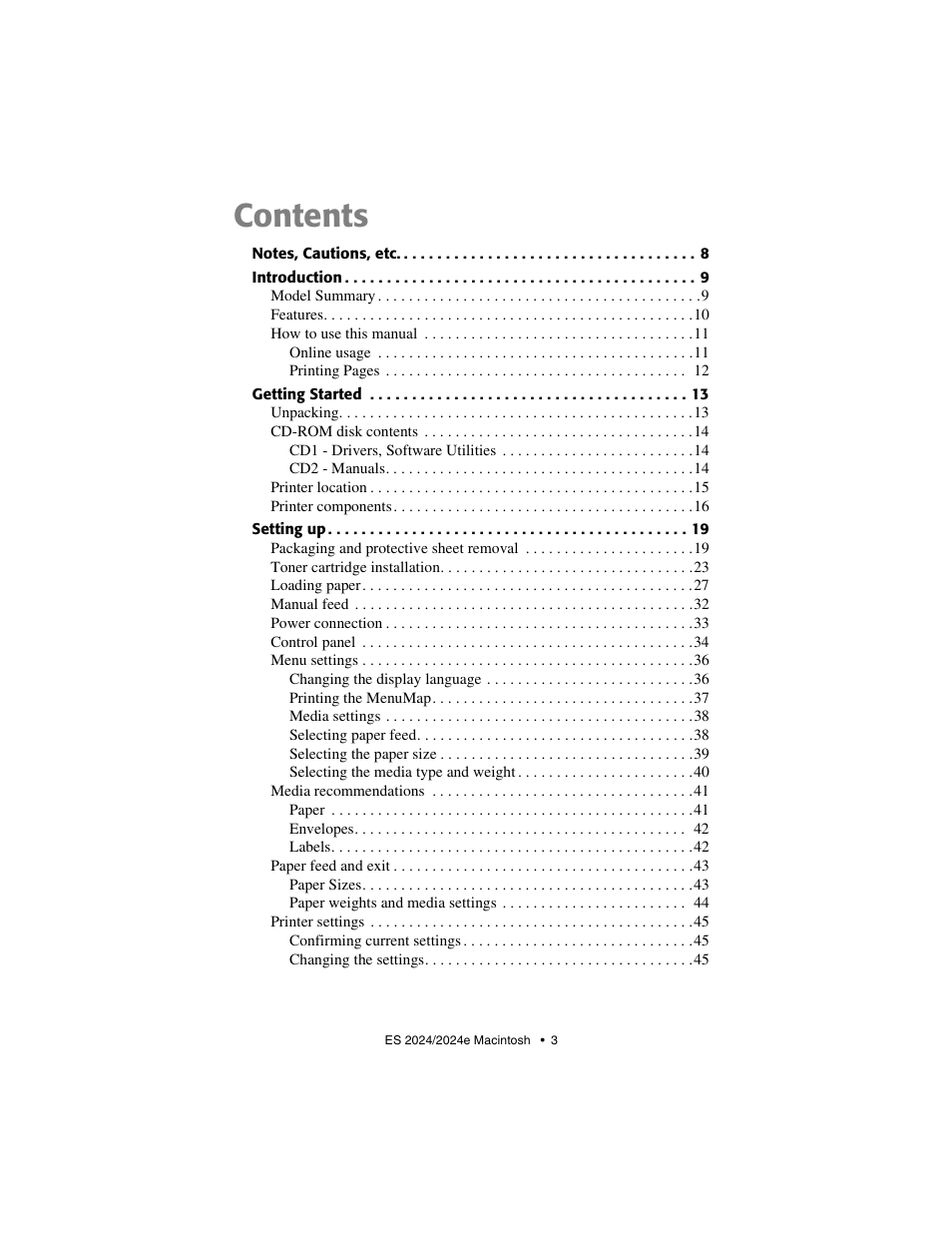 Oki 2024/2024e User Manual | Page 3 / 260