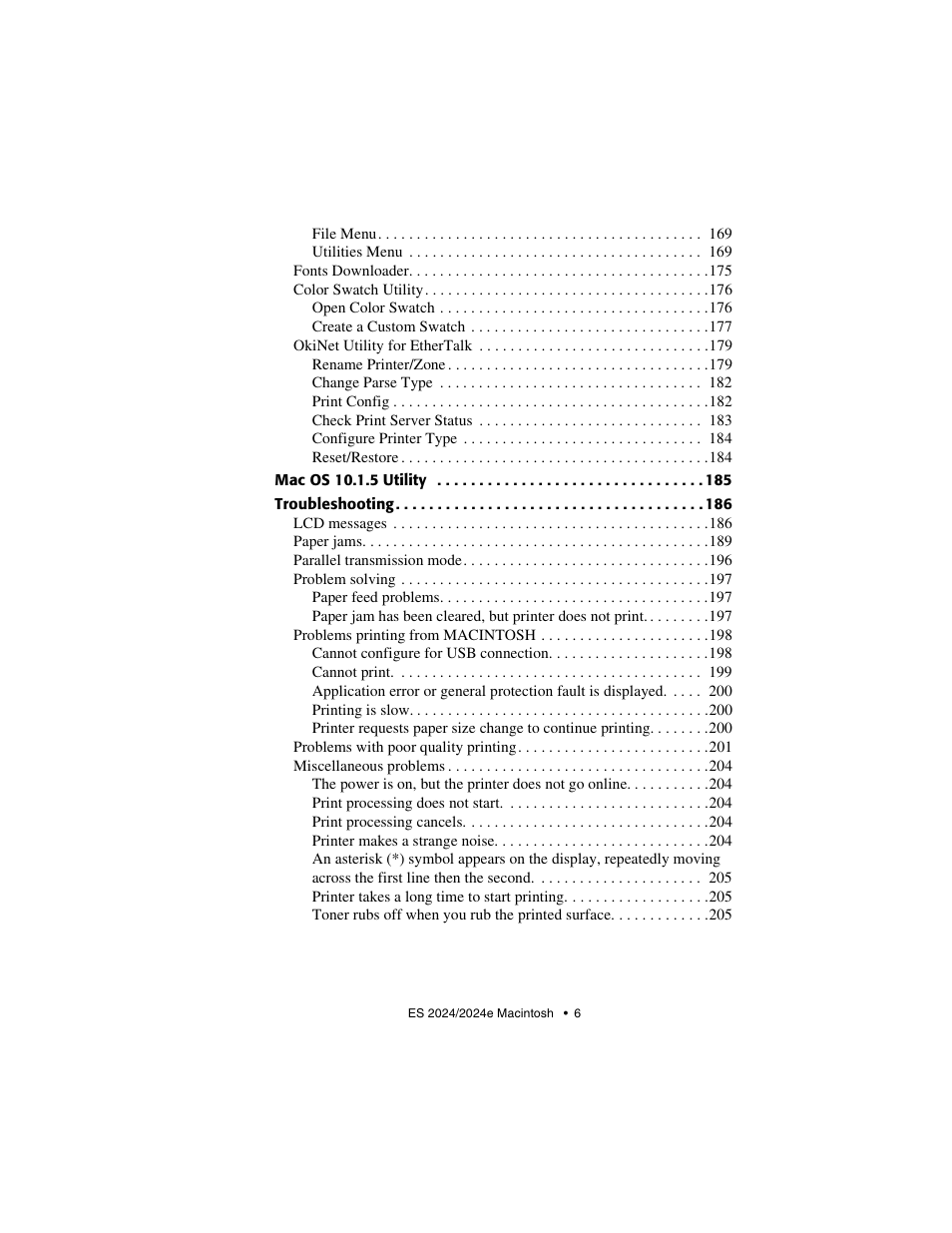 Oki 2024/2024e User Manual | Page 6 / 260