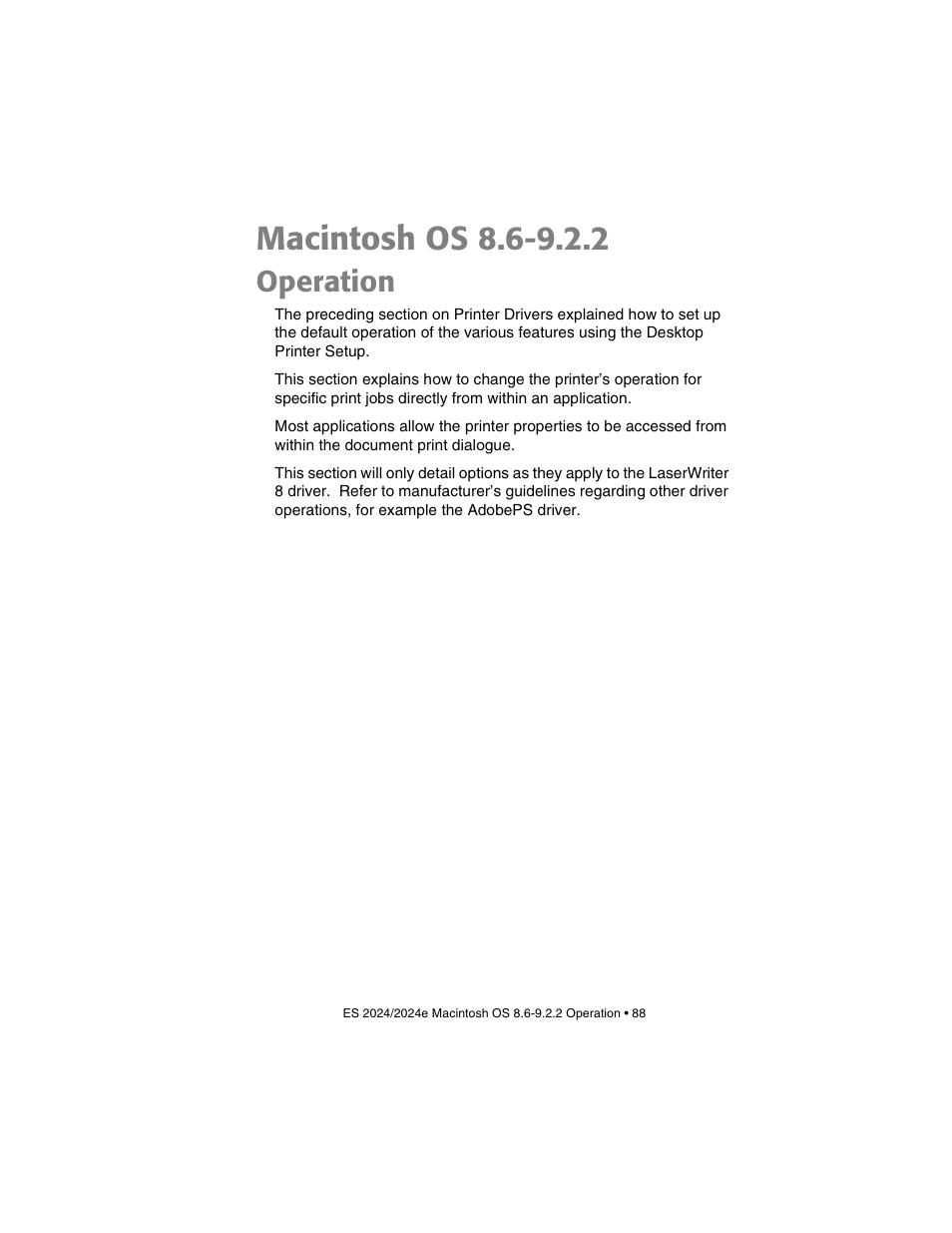 Operation | Oki 2024/2024e User Manual | Page 88 / 260