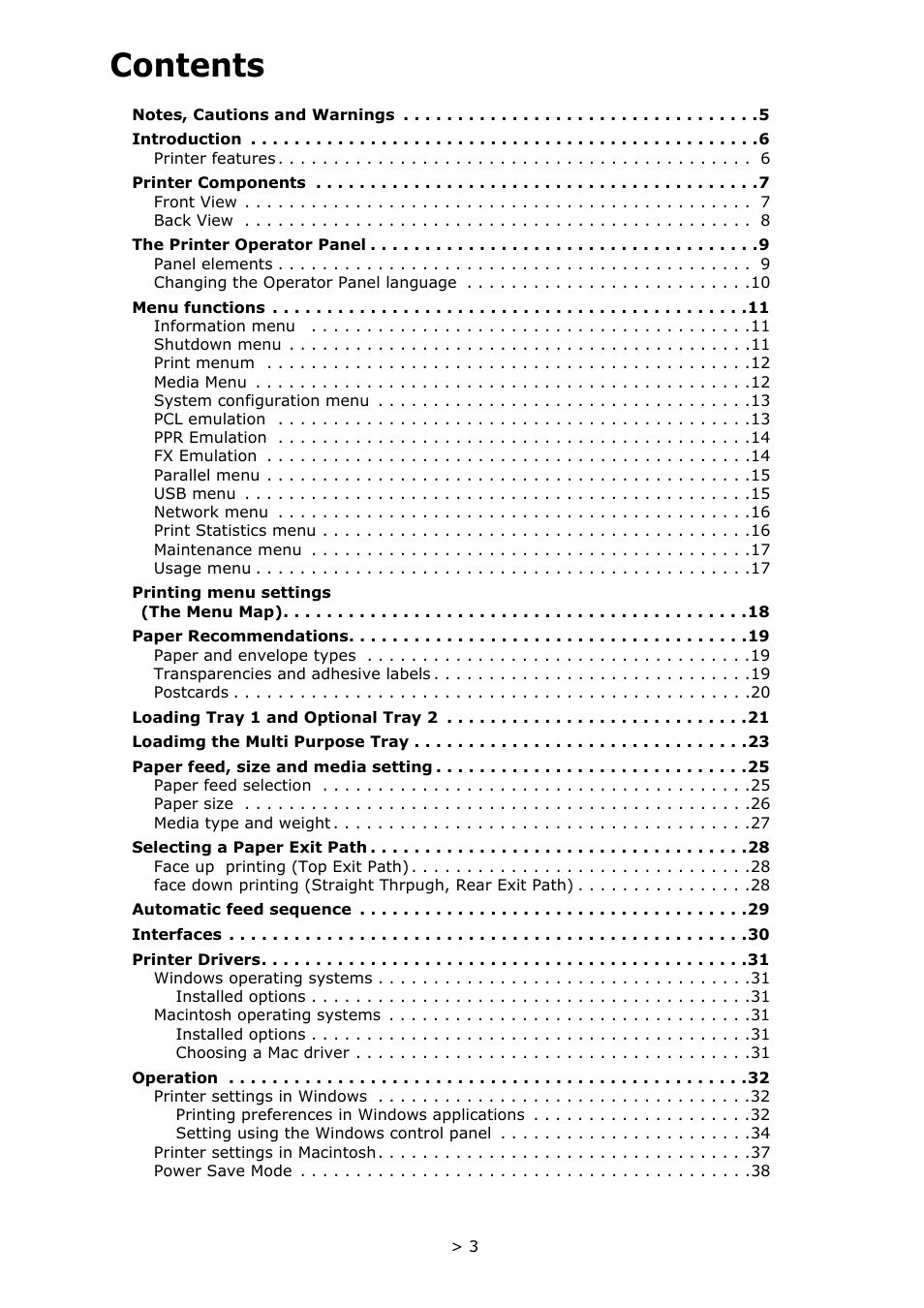 Oki PRINTER MPS420B User Manual | Page 3 / 74