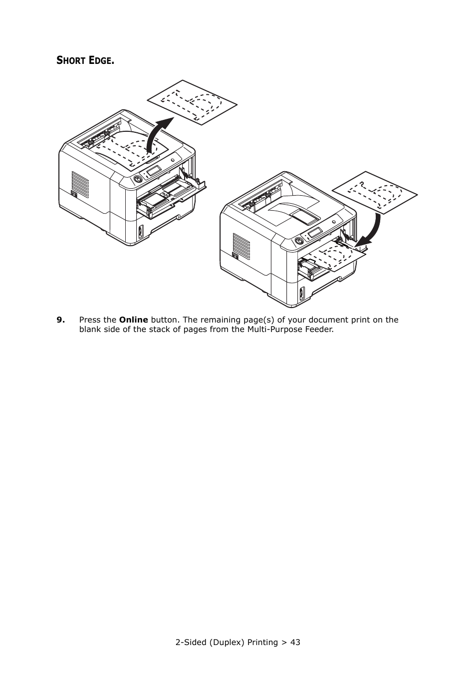 Short edge | Oki PRINTER MPS420B User Manual | Page 43 / 74