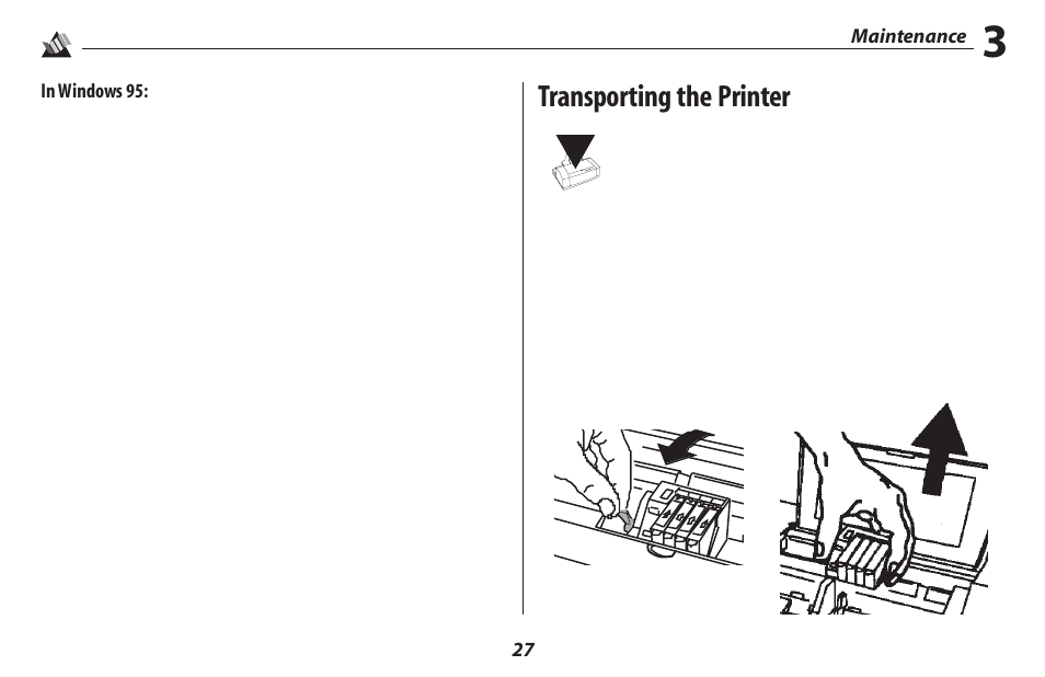 Transporting the printer | Oki 2500 User Manual | Page 33 / 80