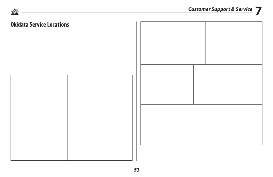 Okidata service locations | Oki 2500 User Manual | Page 59 / 80