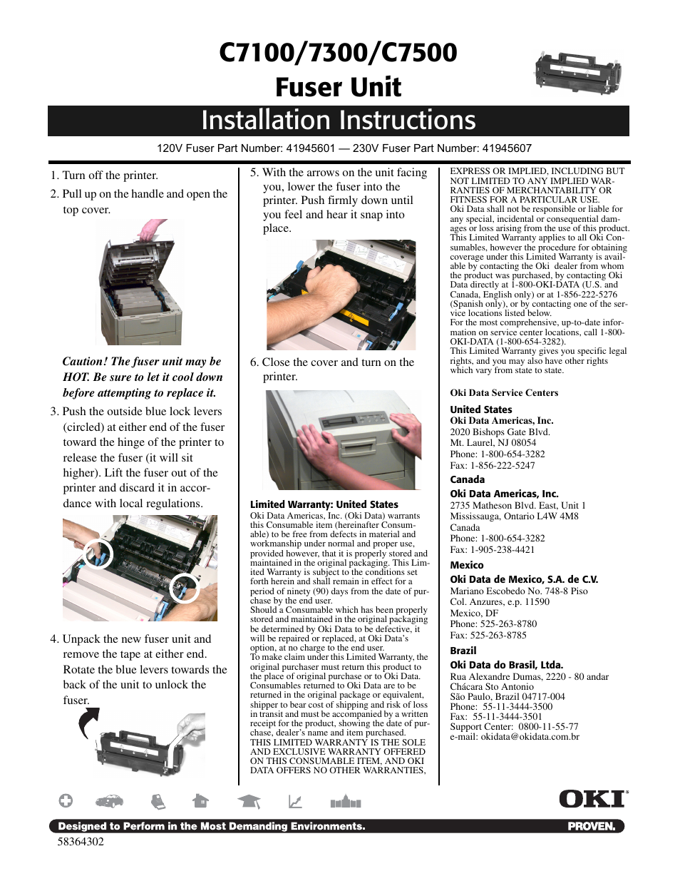 Oki C 7100 User Manual | 1 page