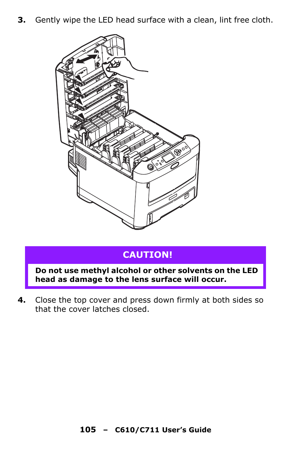 Caution | Oki C610 User Manual | Page 105 / 109