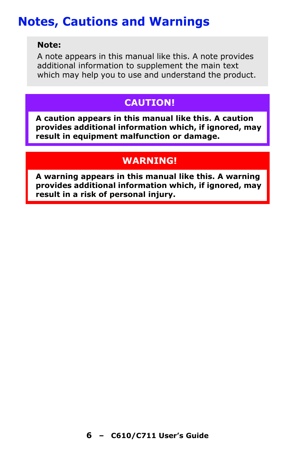 Oki C610 User Manual | Page 6 / 109