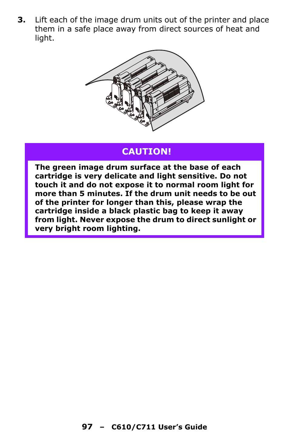 Caution | Oki C610 User Manual | Page 97 / 109