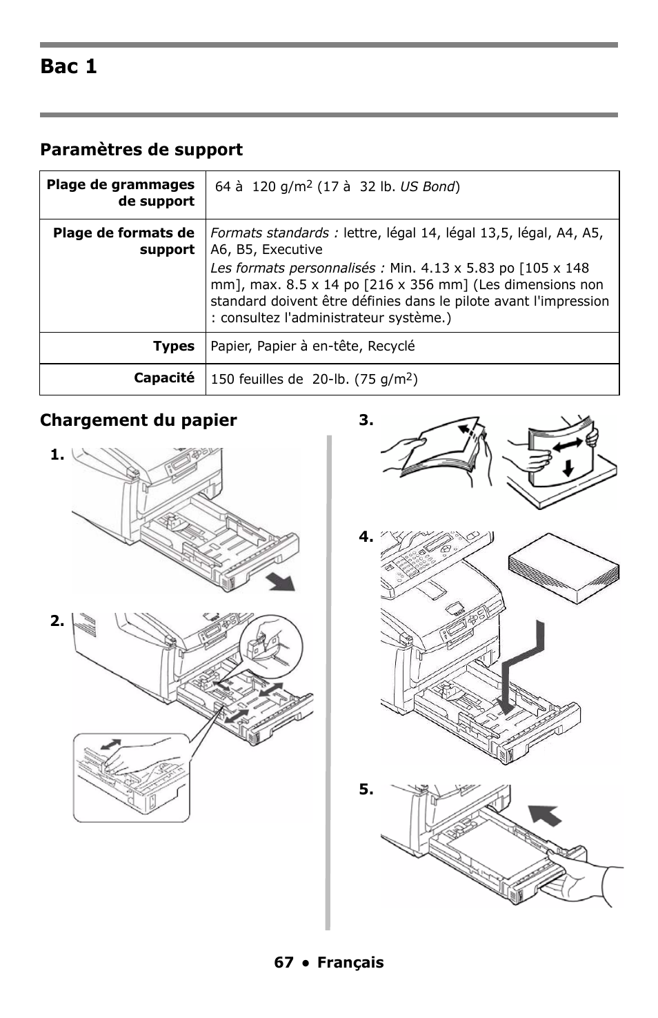 Bac 1 | Oki C5550 MFP User Manual | Page 67 / 167