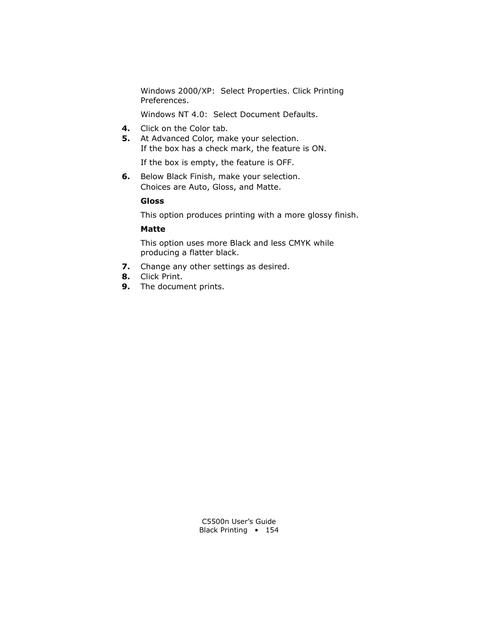 Oki C 5500n User Manual | Page 154 / 250