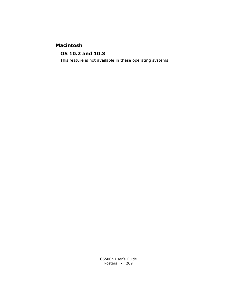 Macintosh, Os 10.2 and 10.3 | Oki C 5500n User Manual | Page 209 / 250