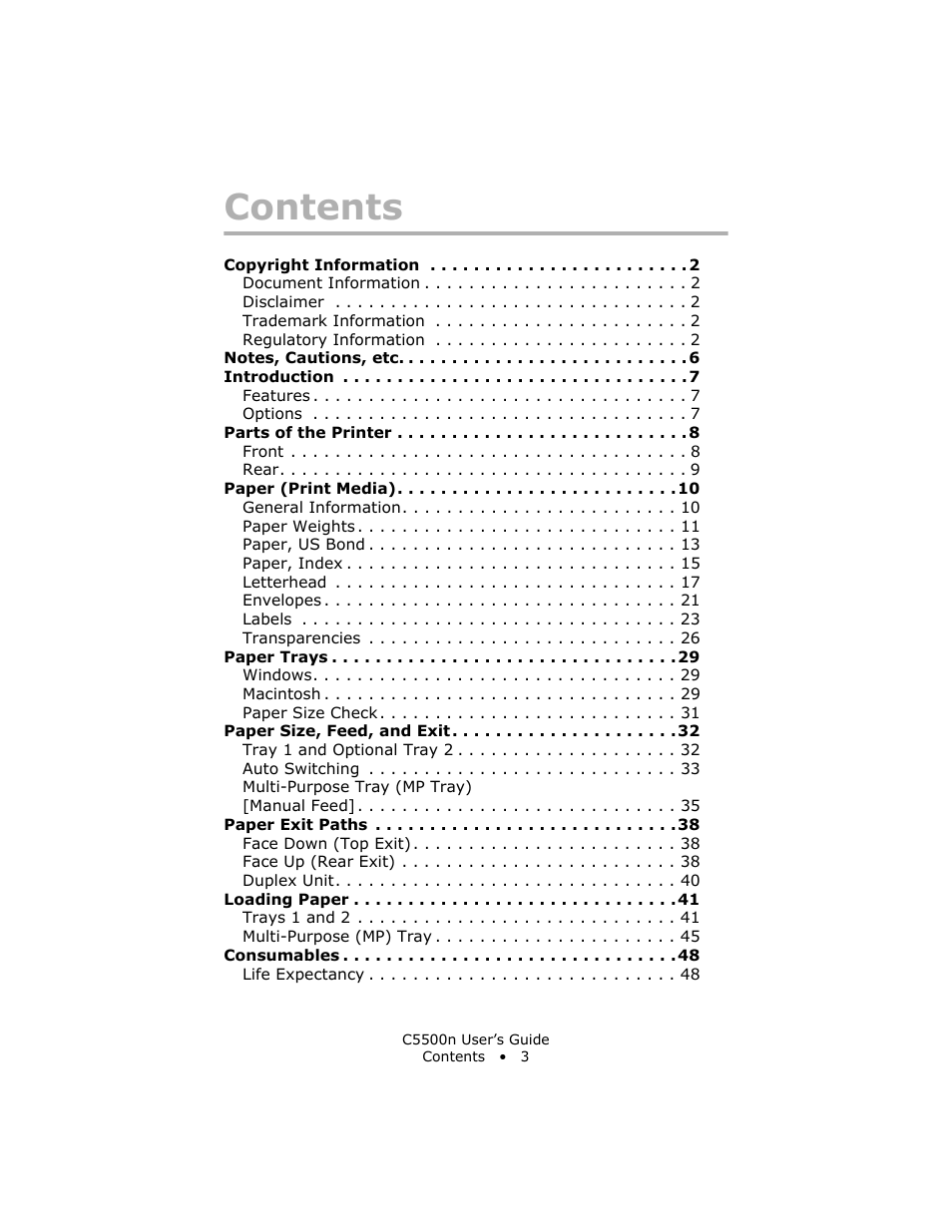 Oki C 5500n User Manual | Page 3 / 250