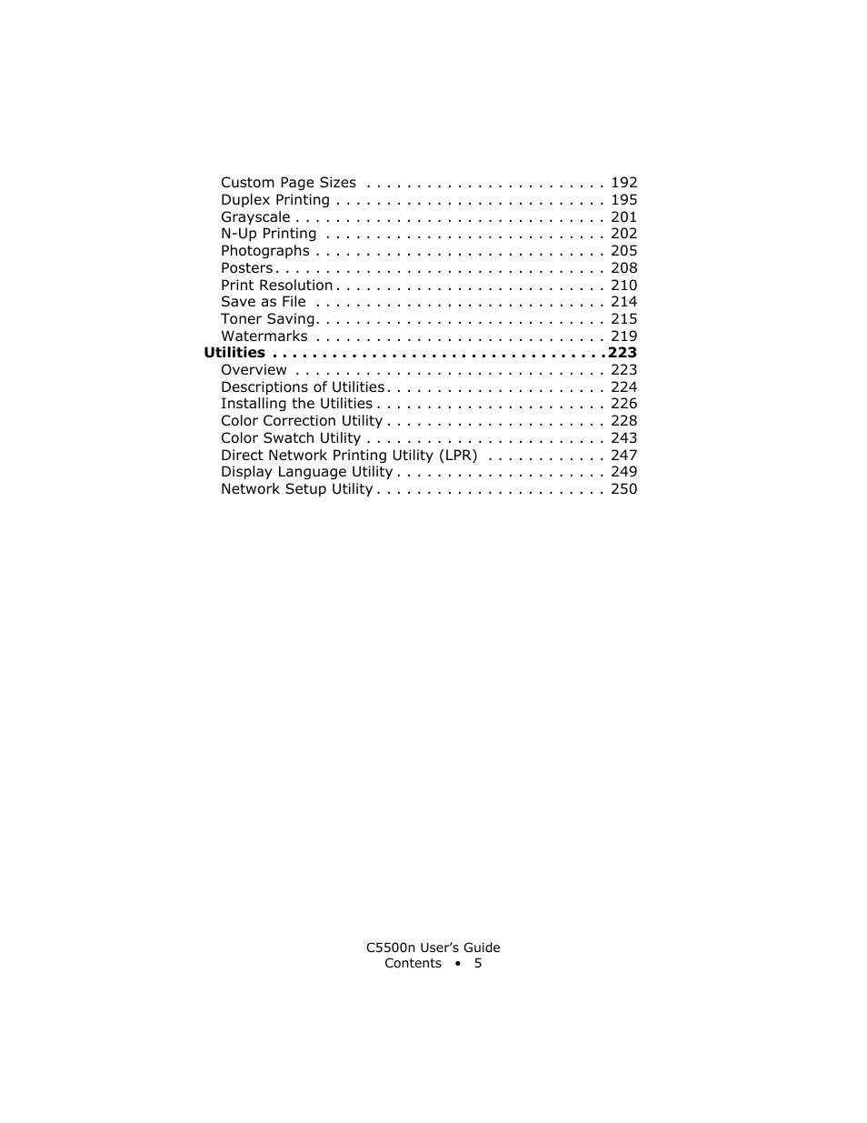 Oki C 5500n User Manual | Page 5 / 250