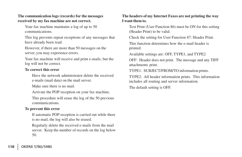 Oki FAX 5780 User Manual | Page 110 / 114