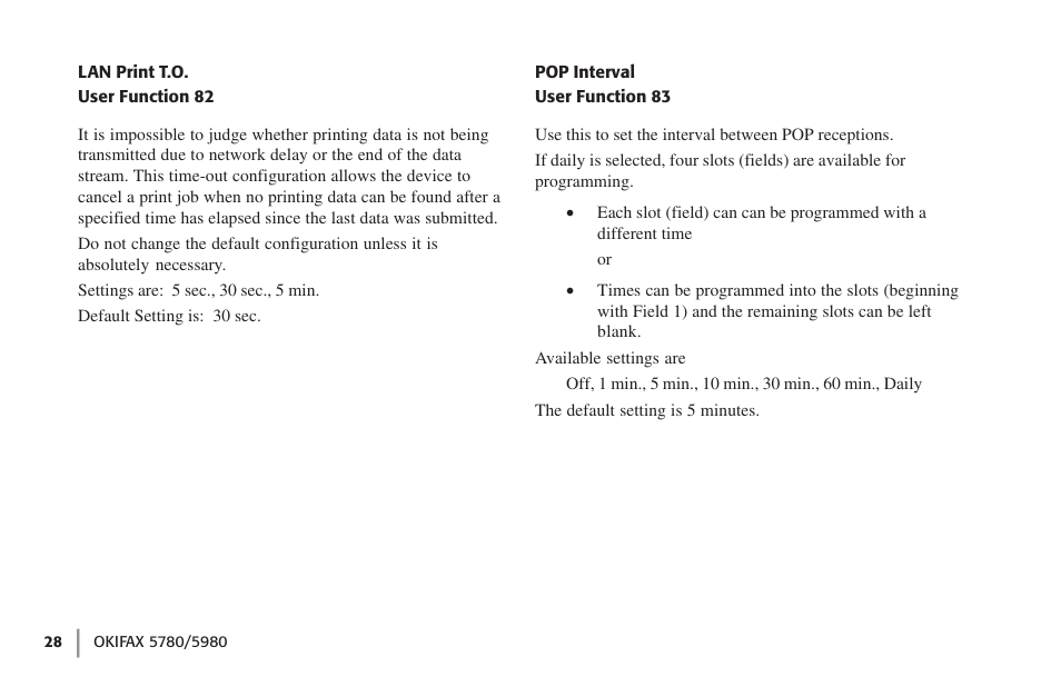 Oki FAX 5780 User Manual | Page 28 / 114