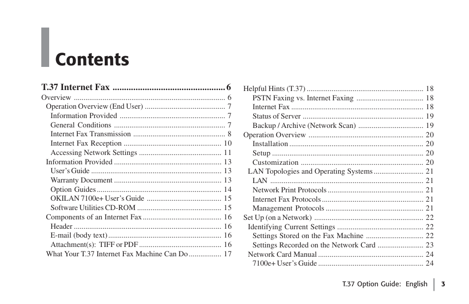 Oki FAX 5780 User Manual | Page 3 / 114