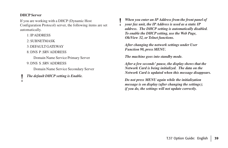 Oki FAX 5780 User Manual | Page 39 / 114
