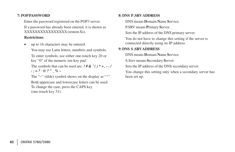Oki FAX 5780 User Manual | Page 42 / 114