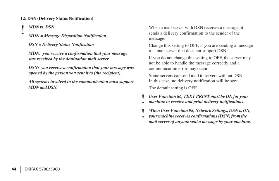 Oki FAX 5780 User Manual | Page 44 / 114