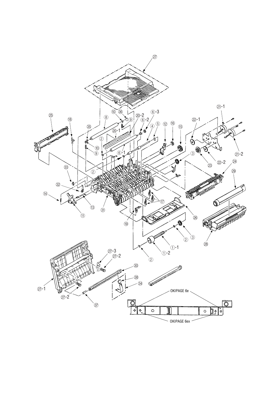 Parts list | Oki 6E User Manual | Page 167 / 257