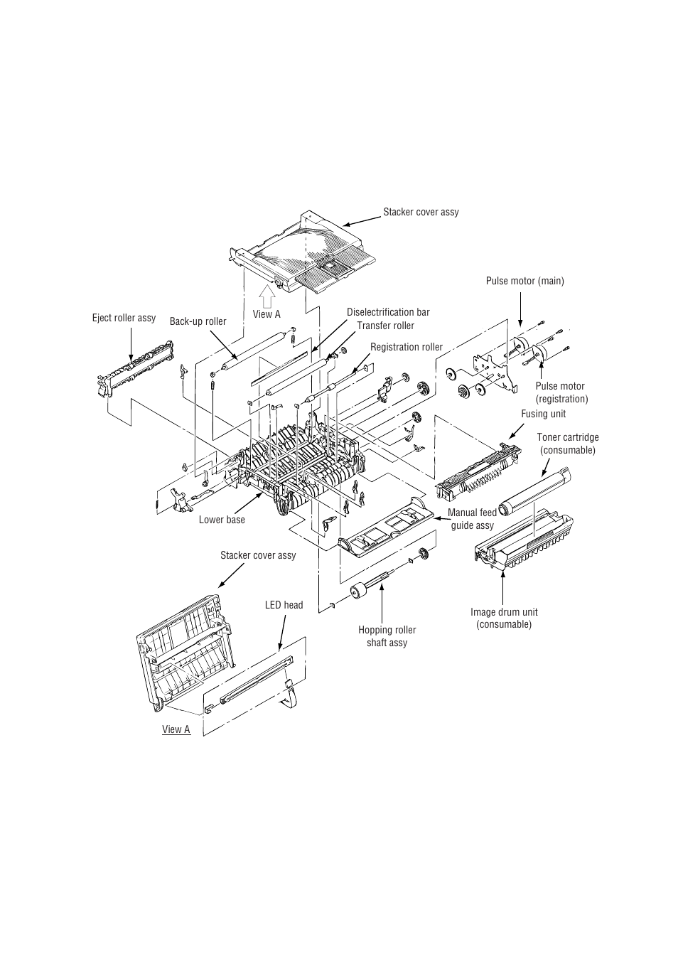 2 parts layout, Lower base unit | Oki 6E User Manual | Page 51 / 257