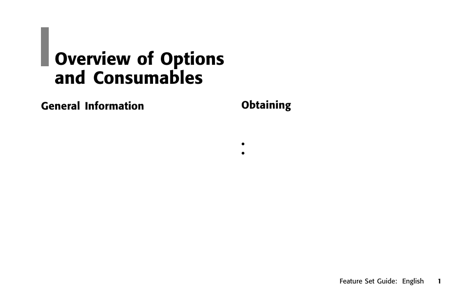 Overview, Overview of options and consumables | Oki 5950 User Manual | Page 11 / 171