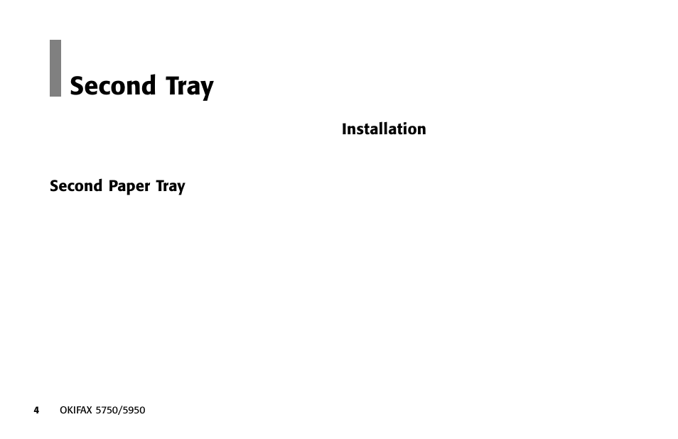 Overview, Second tray | Oki 5950 User Manual | Page 14 / 171