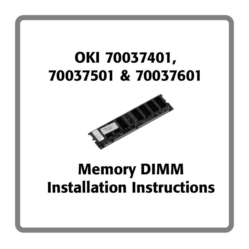 Oki 70037601 User Manual | 16 pages