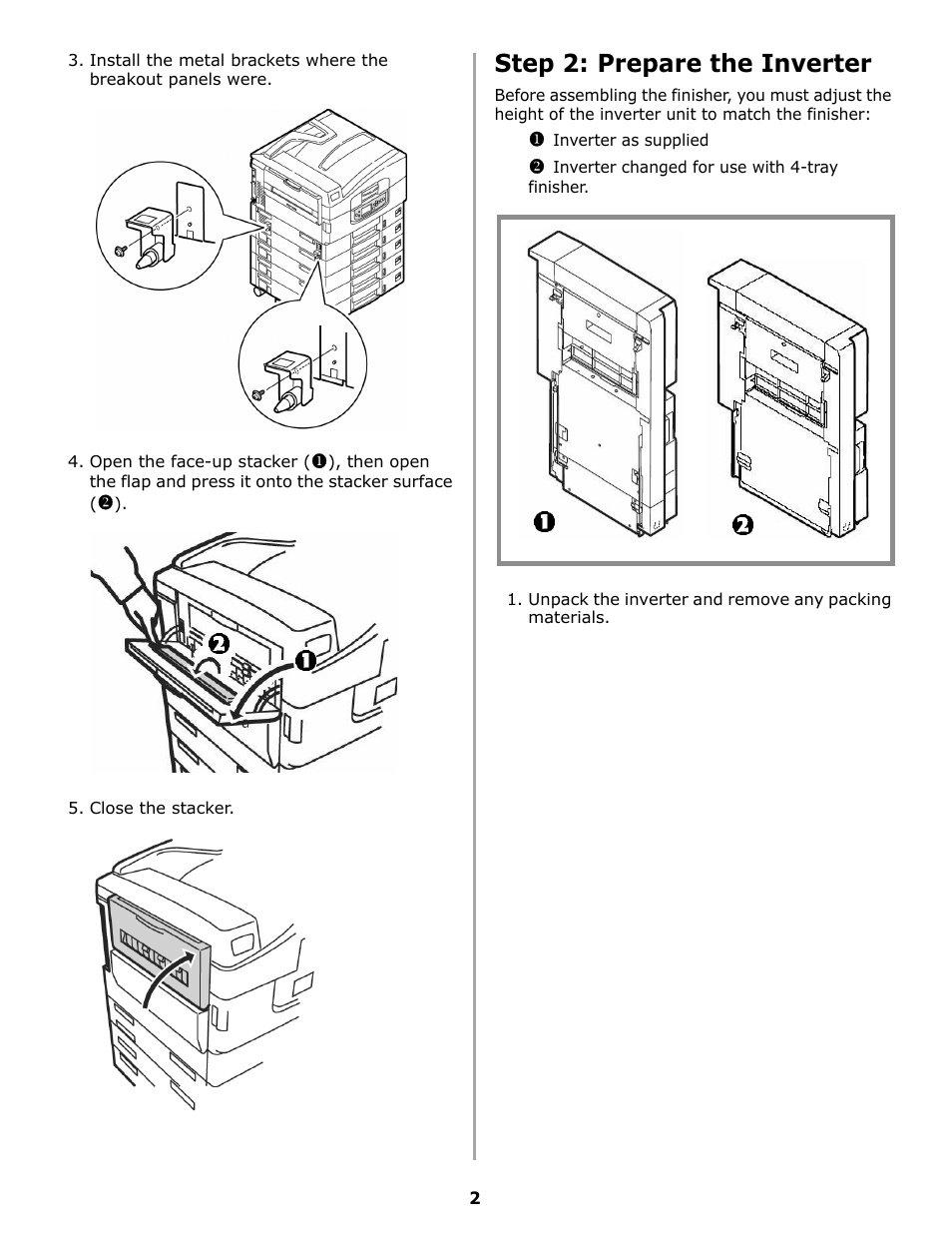 Step 2: prepare the inverter | Oki 58374501 User Manual | Page 2 / 8