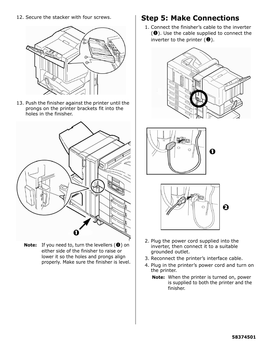 Step 5: make connections | Oki 58374501 User Manual | Page 8 / 8