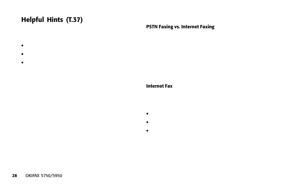 Helpful hints (t.37) | Oki 5750 User Manual | Page 38 / 171