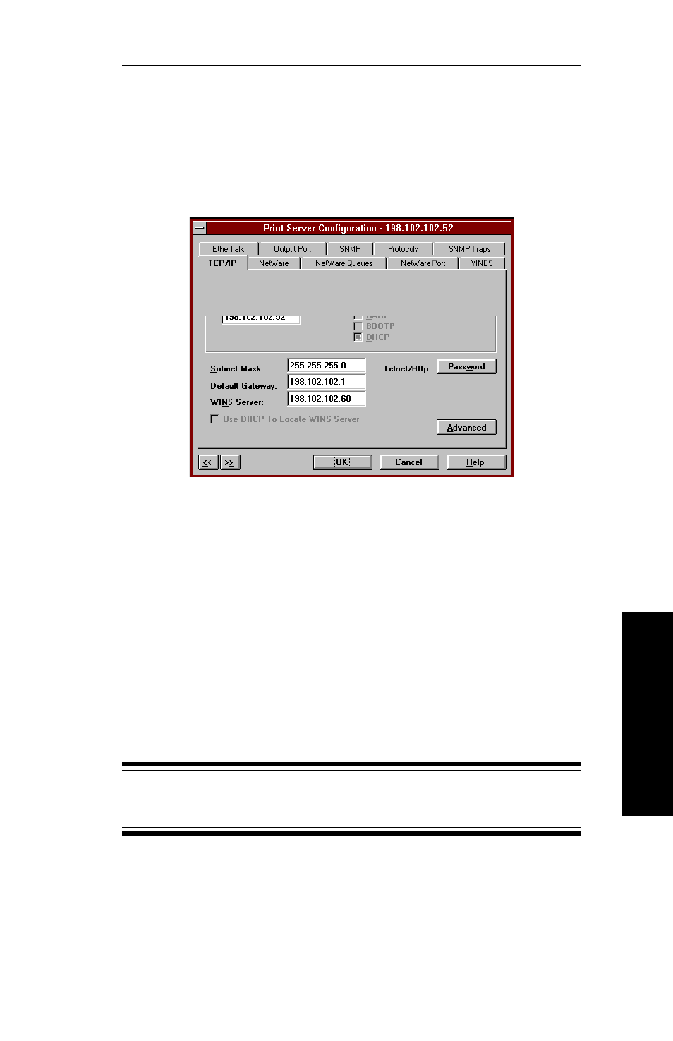 Configuring tcp/ip options | Oki 6120E User Manual | Page 119 / 222