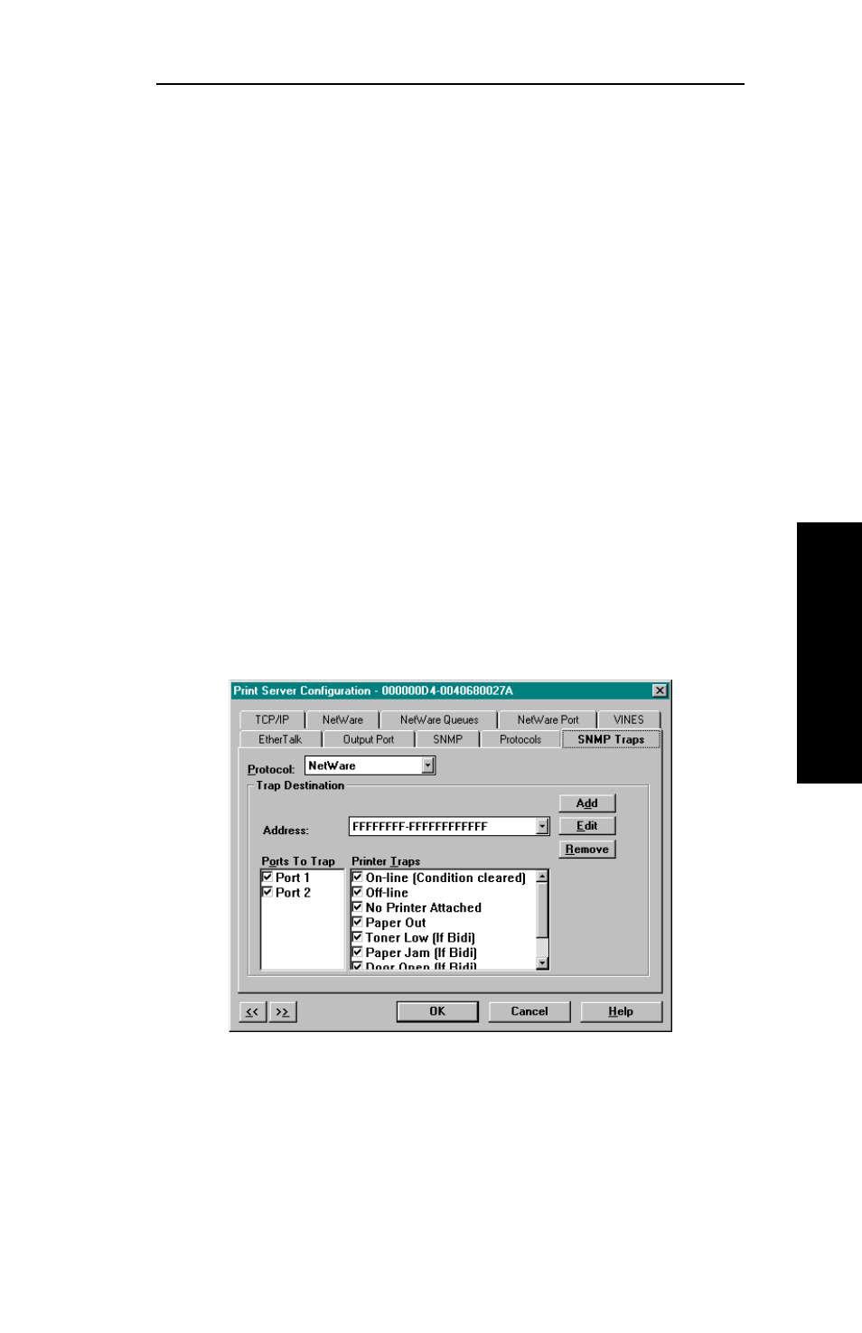 Snmp traps configuration | Oki 6120E User Manual | Page 63 / 222