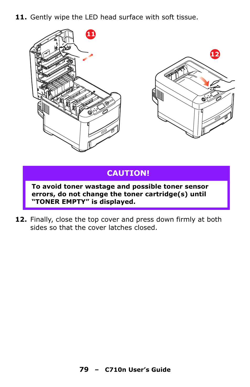 Caution | Oki C710n User Manual | Page 79 / 101