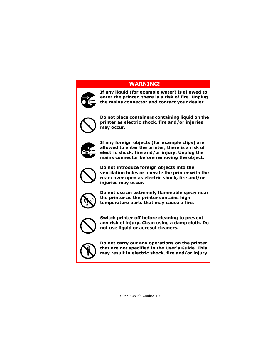 Oki C 9650dn User Manual | Page 10 / 126