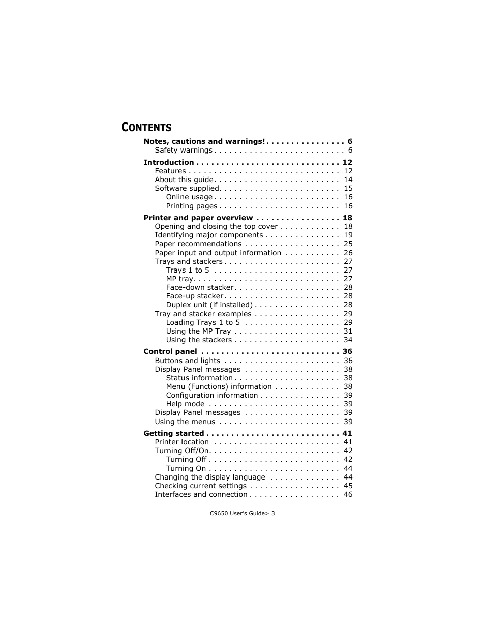 Oki C 9650dn User Manual | Page 3 / 126