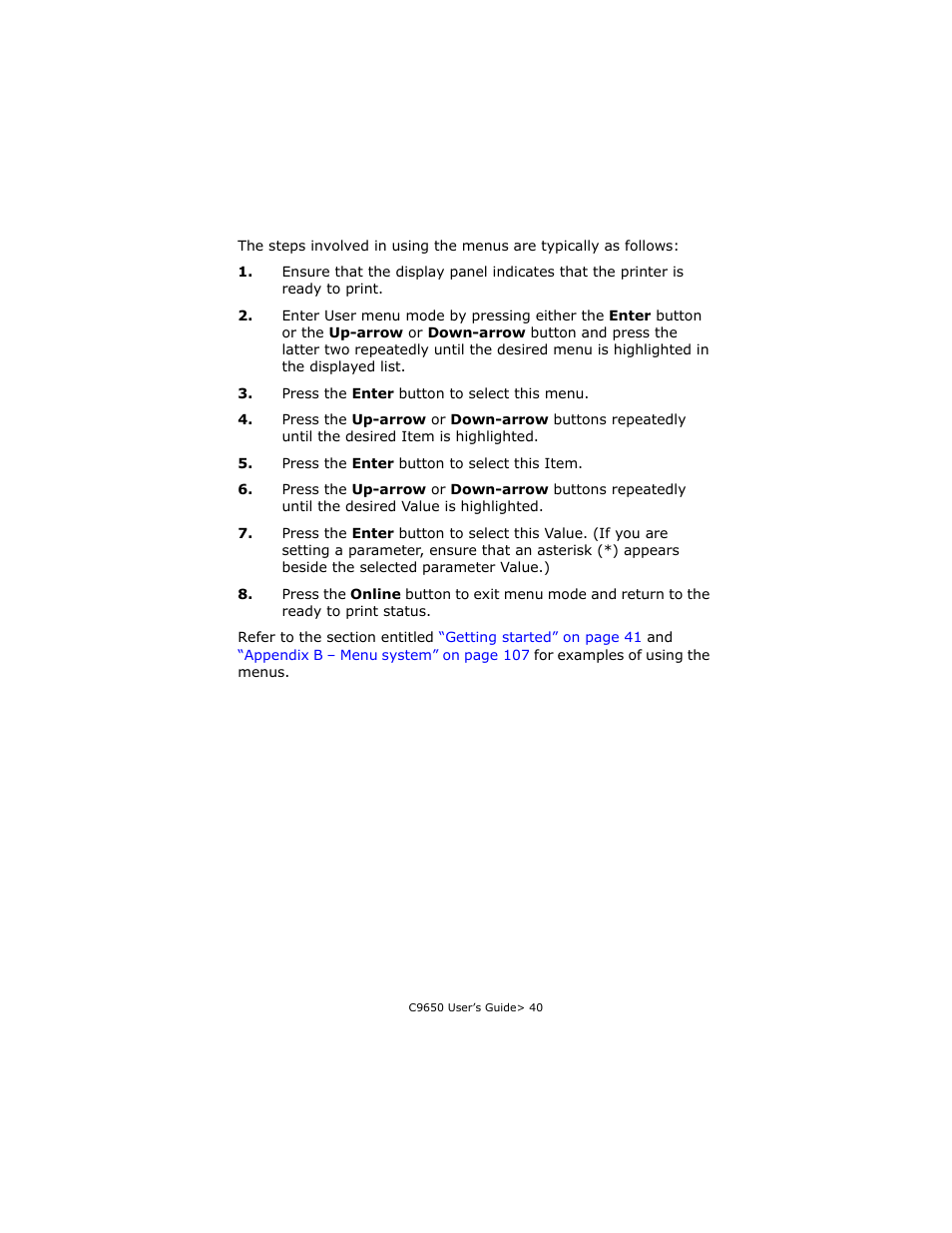 Oki C 9650dn User Manual | Page 40 / 126