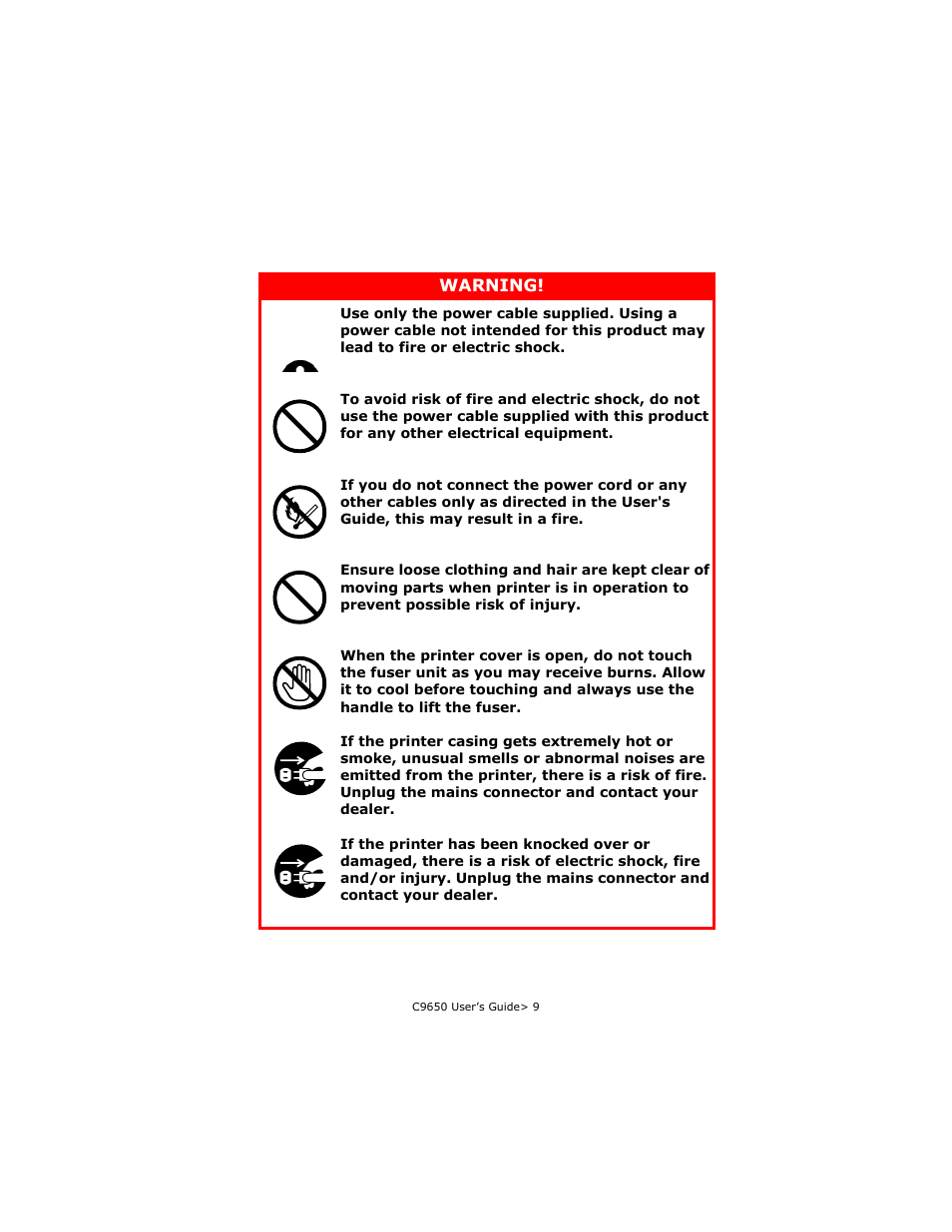 Oki C 9650dn User Manual | Page 9 / 126