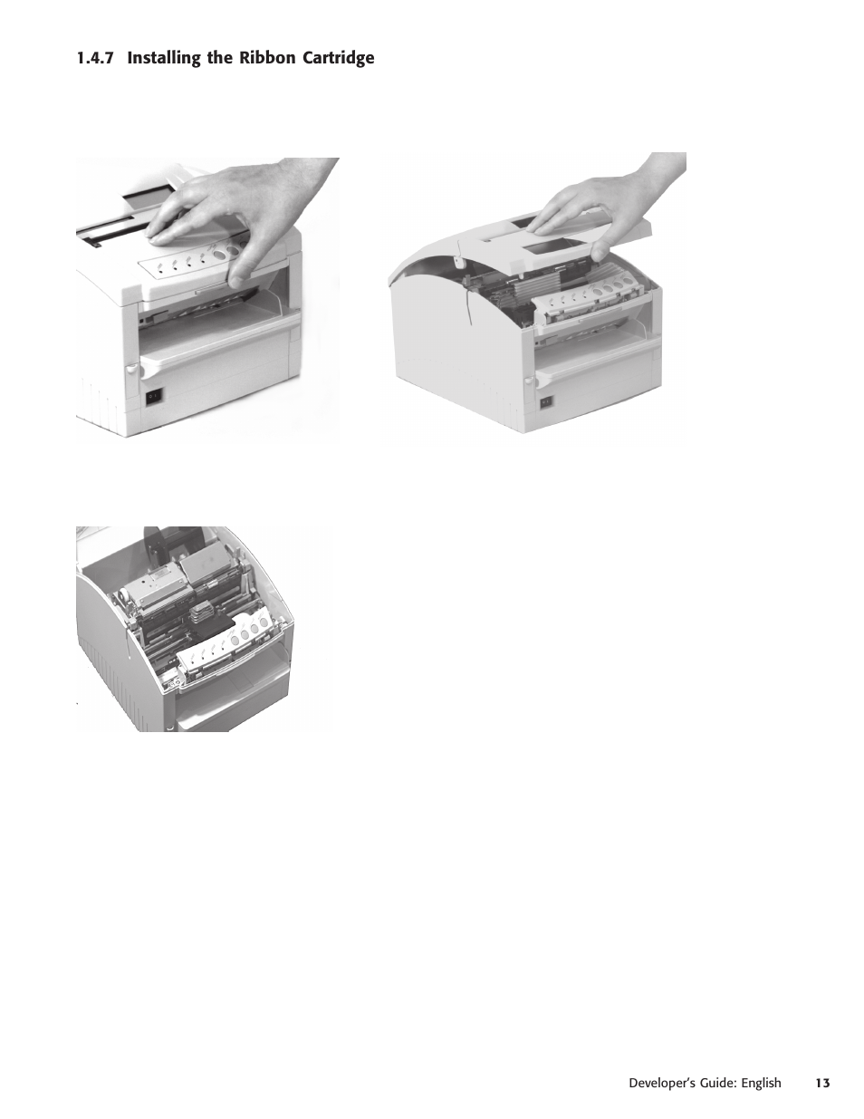 7 installing the ribbon cartridge | Oki POS 425D User Manual | Page 13 / 137