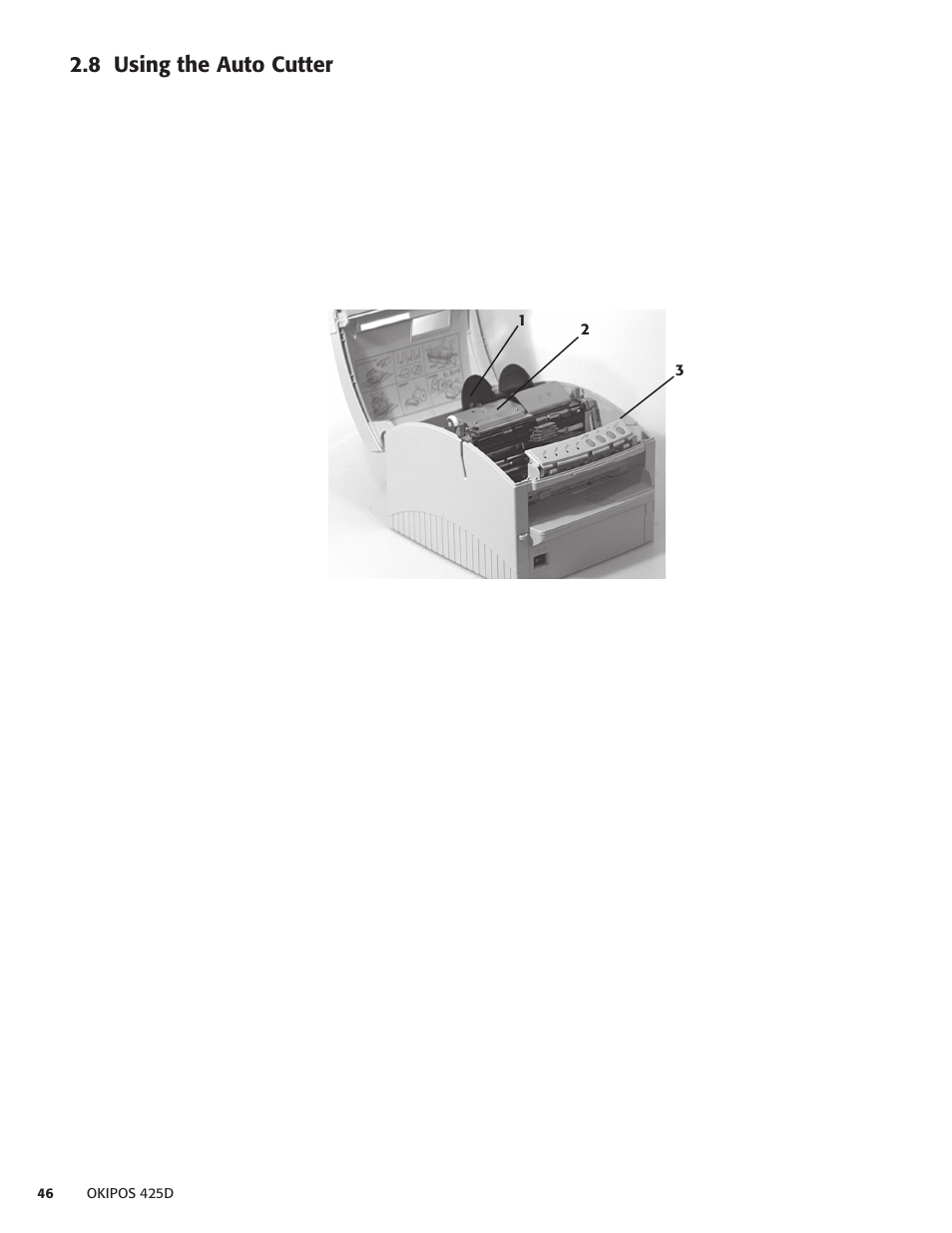 8 using the auto cutter | Oki POS 425D User Manual | Page 46 / 137
