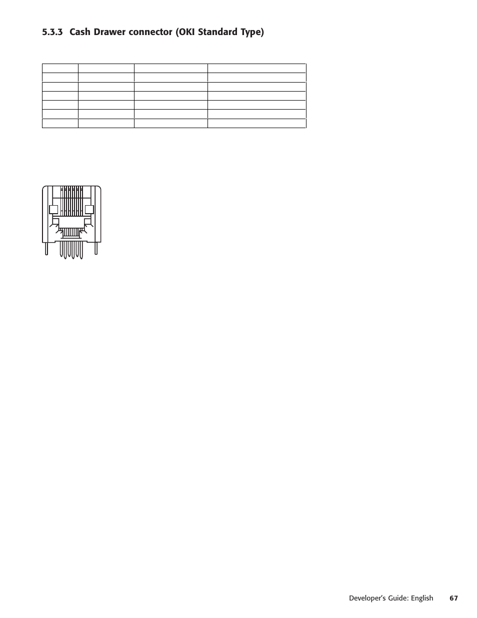 3 cash drawer connector (oki standard type) | Oki POS 425D User Manual | Page 67 / 137